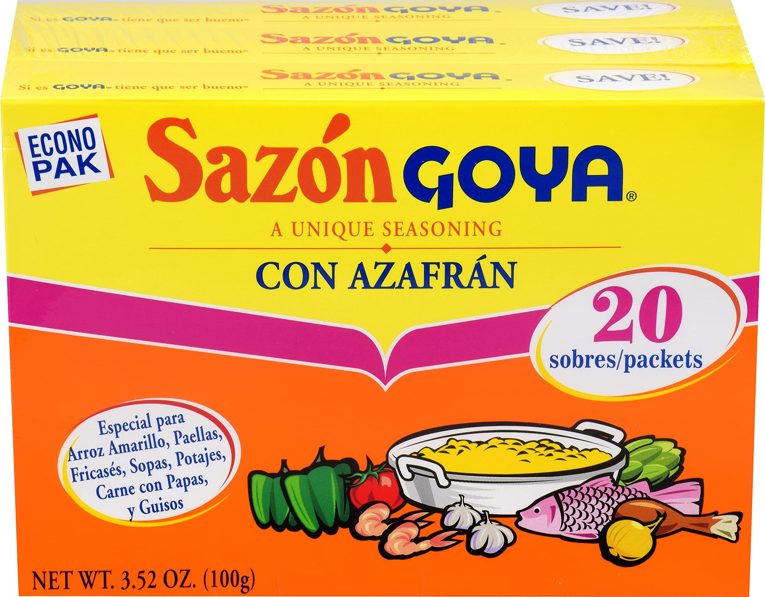 Goya Goya Foods Sazón Seasoning With Azafran 3.52 Ounce (Pack of 3)