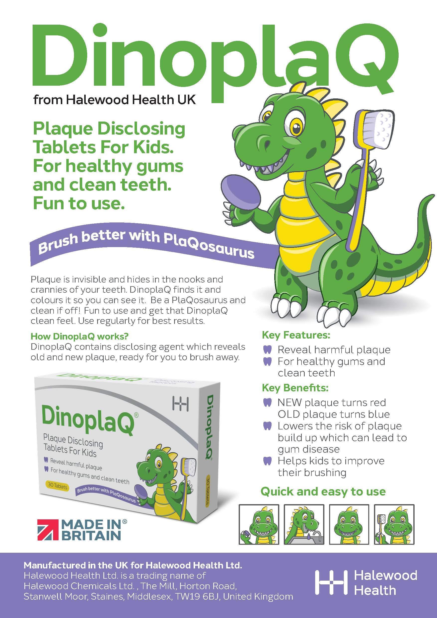 Halewood Health Halewood Health DinoplaQ Disclosing Tablets - 30 Tablets