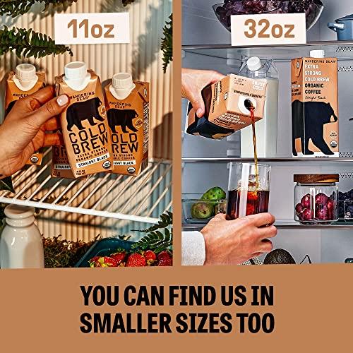 Wandering Bear Wandering Bear DECAF Cold Brew Coffee On Tap, 96 fl oz - Extra Strong, Smooth, Unsweetened, Shelf-Stable, and Ready to Drink Iced Coffee, Cold Brewed Coffee, Cold Coffee