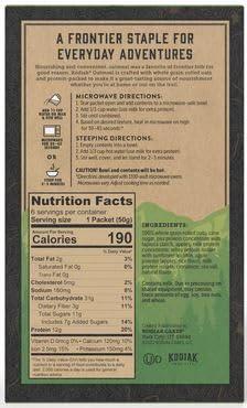 Kodiak Cakes Kodiak Instant Oatmeal Packets, Apple Cinnaamon, High Protein, 100% Whole Grains, 1 box with 6 packets (6 packets)