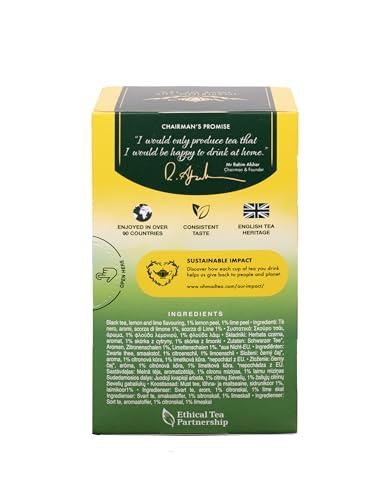 Ahmad Tea Ahmad Tea Black Tea, Lemon & Lime Twist Teabags, 20 ct (Pack of 1) - Caffeinated & Sugar-Free