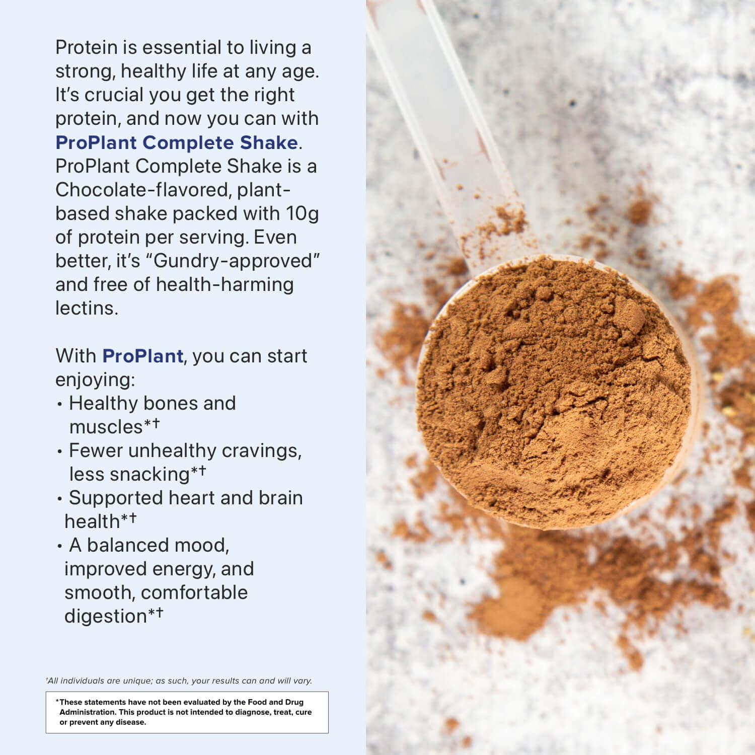 Gundry MD Gundry MD Pro Plant Complete Shake High-Fiber Plant Protein Blend, 20 Servings (Chocolate)
