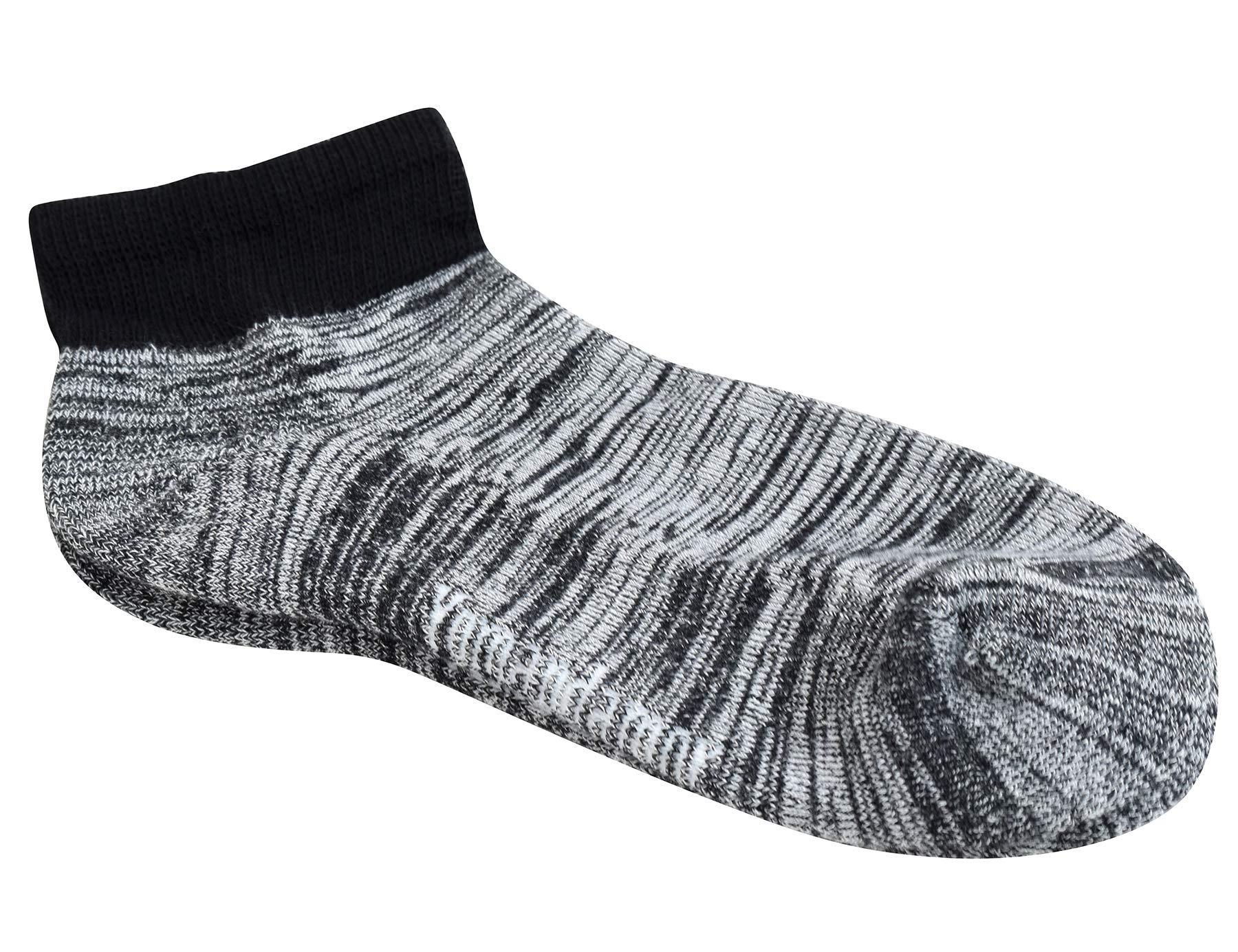 Yomandamor Yomandamor Men\'s 5 Pairs Low Cut Diabetic Socks with Cushion Sole and Seamless Toe