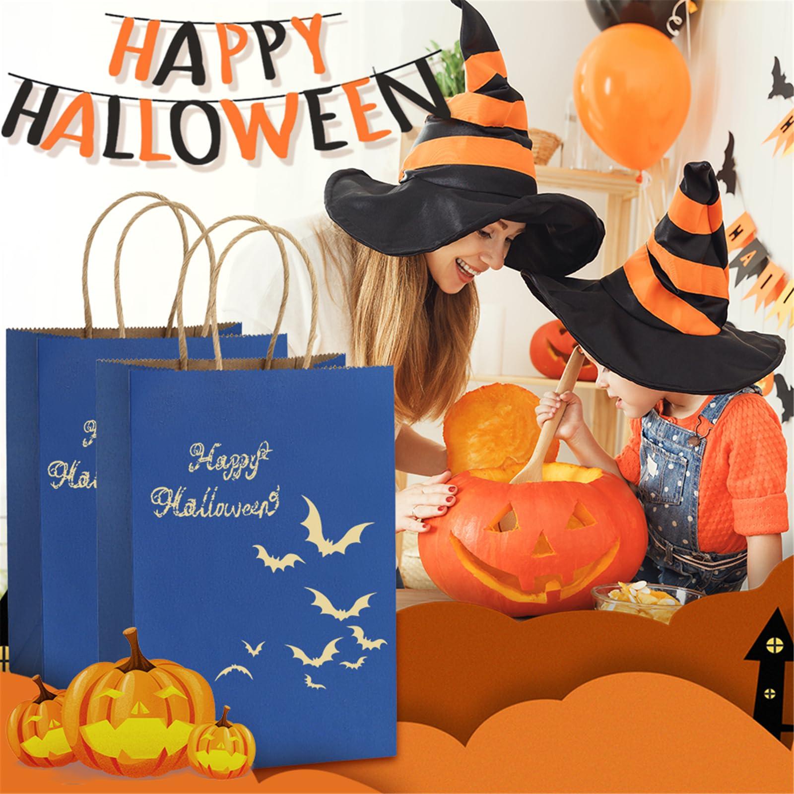 BagDream BagDream 100Pack 3.5x2.4x6.7 Inches Small-Kraft-Paper-Gift-Bags with Handles Bulk-Mini-Party-Favor-Bags Candy Bags Recyclable Tiny Navy Blue Paper Bag for Samples