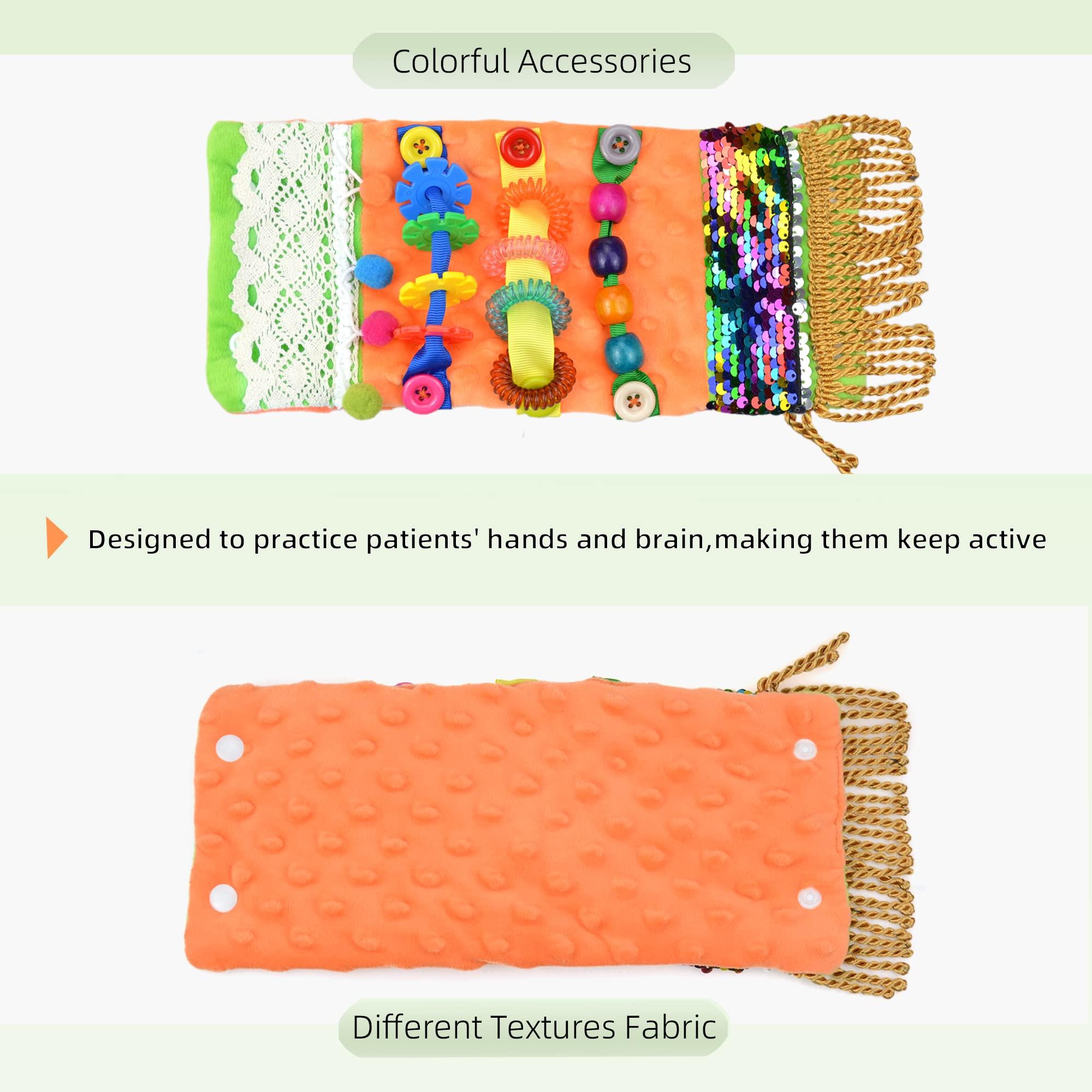 welsoon Sensory Toys for Alzheimer Patients Anxiety Relief Autistic Dementia Sensory Arm Pillow Fidget Wrist Cuff