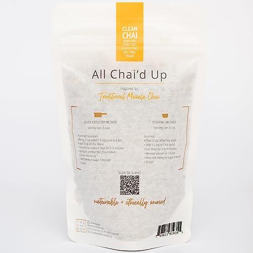 The Chai Box The Chai Box - All Chai\'d Up - Premium Traditional Masala Chai Tea - Featured in Oprah\'s Favorite Things - Loose Leaf Black Tea w/ginger, clove, cinnamon, cardamom, and fennel - 6oz