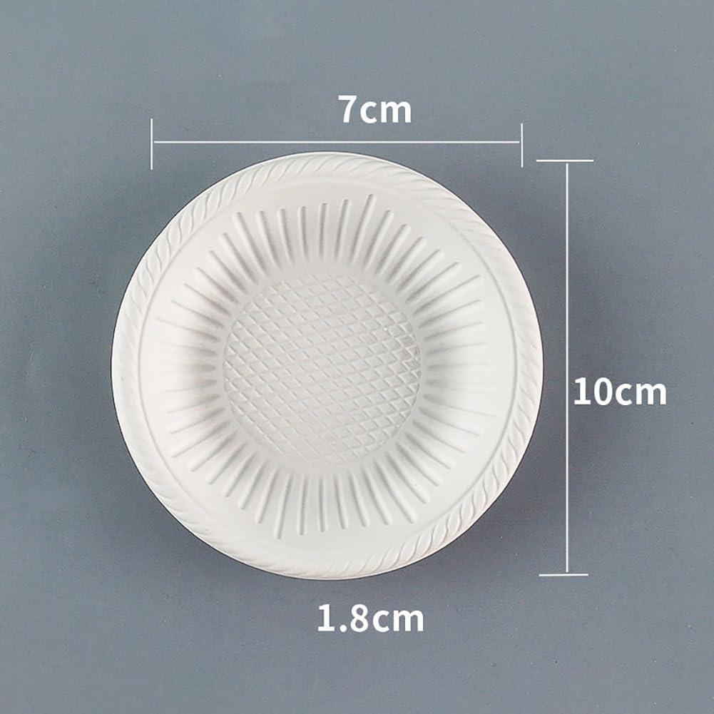 GSHLLO GSHLLO 100 Pcs 4 Inch Small Paper Plates Compostable Dessert Plates Round Appetizer Paper Plates Heavy Duty Cake Plates White Barbecue Plates Party Plate Tableware for Holiday Dinner