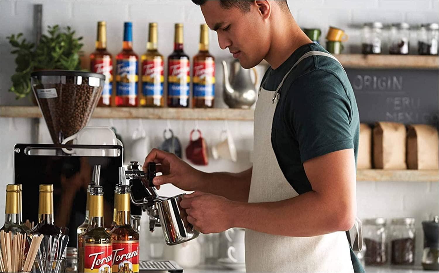 Jimoco Coffee Syrup Variety Pack - Vanilla and Caramel Syrup for Coffee with 2 Jimoco Syrup Pump Dispenser Compatible with 25.4 Ounces Syrup Bottle for Vanilla and Caramel Flavored Coffee