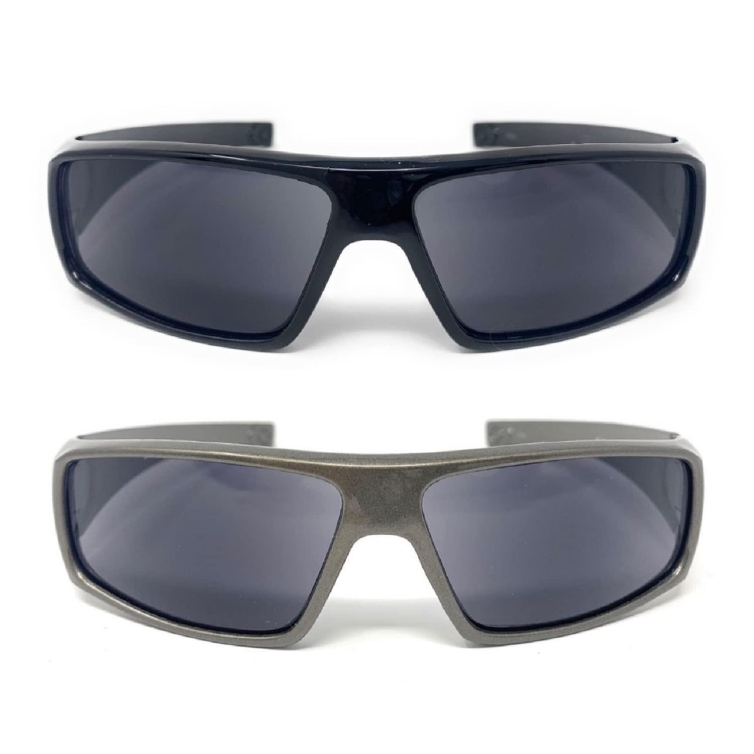 Artist Unknown The Unisex Wrap Around Terminator Sports Wrap Style Sun Reader Reading Sunglasses + 3.50 (Black and Dark Silver)