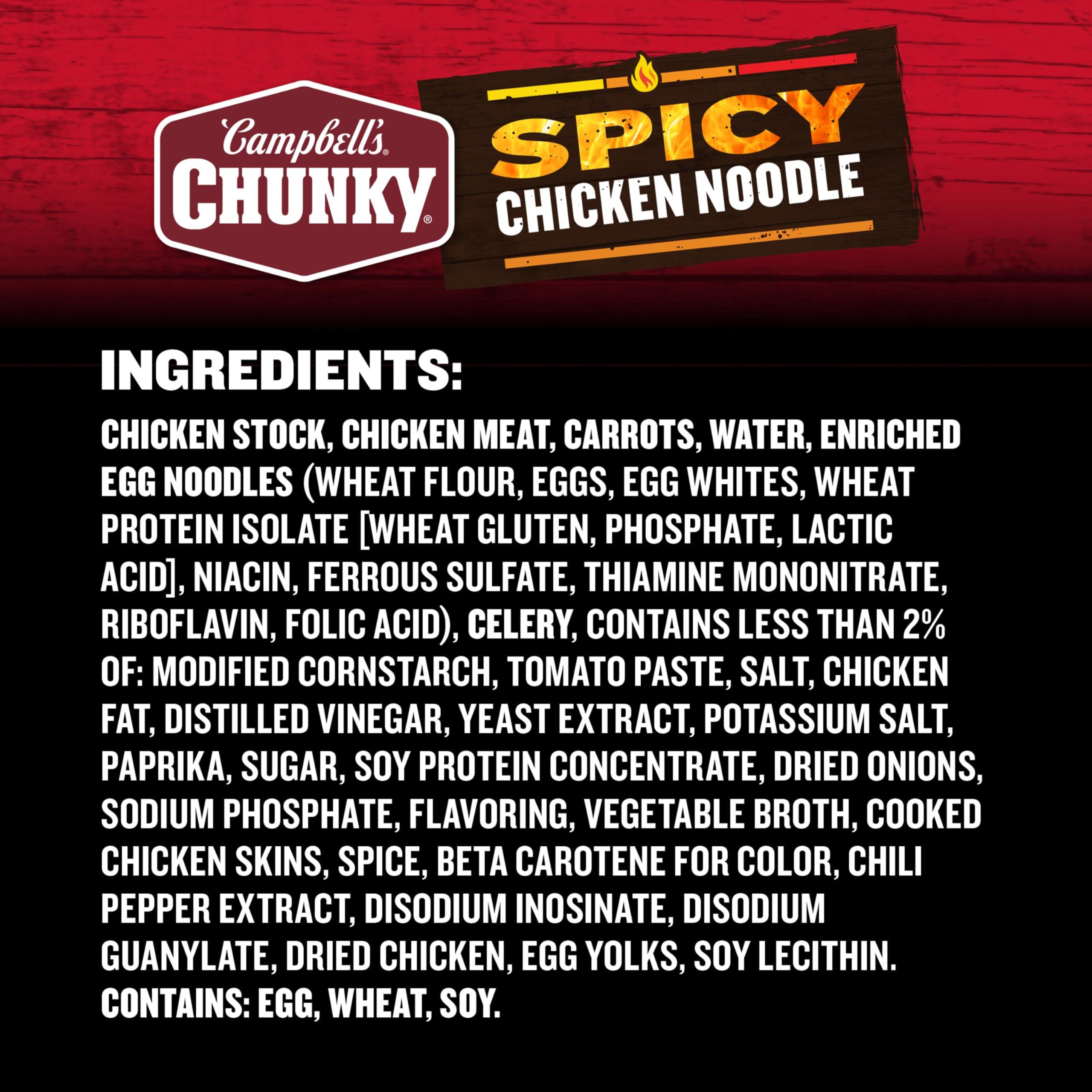 Campbell's Campbell's Chunky Soup, Spicy Chicken Noodle Soup, 16.1 Oz Can (Case of 8)