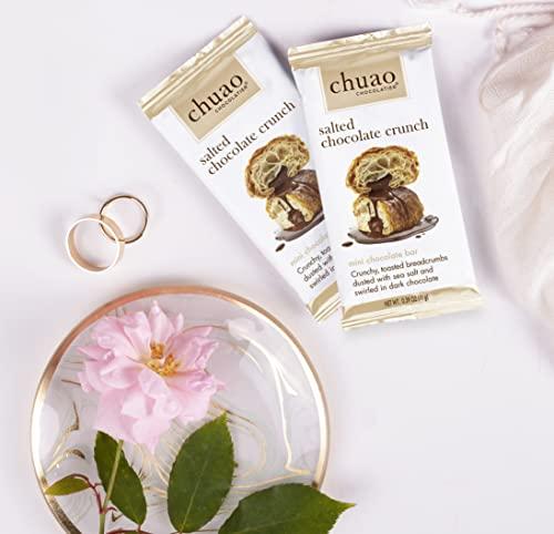 Chuao Chocolatier Chuao Chocolatier Salted Chocolate Crunch Gourmet Dark Chocolate Mini Bars | For Gift Baskets, Birthday, Thank You, Care Package | 100 Pack, 0.39 oz Each