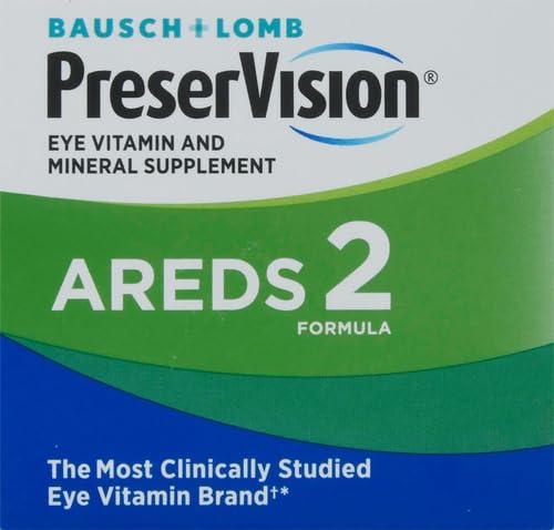 PreserVision PreserVision AREDS 2 Eye Vitamin & Mineral Supplement, Contains Lutein, Vitamin C, Zeaxanthin, Zinc & Vitamin E, 120 Softgels (Packaging May Vary) (Pack of 2)