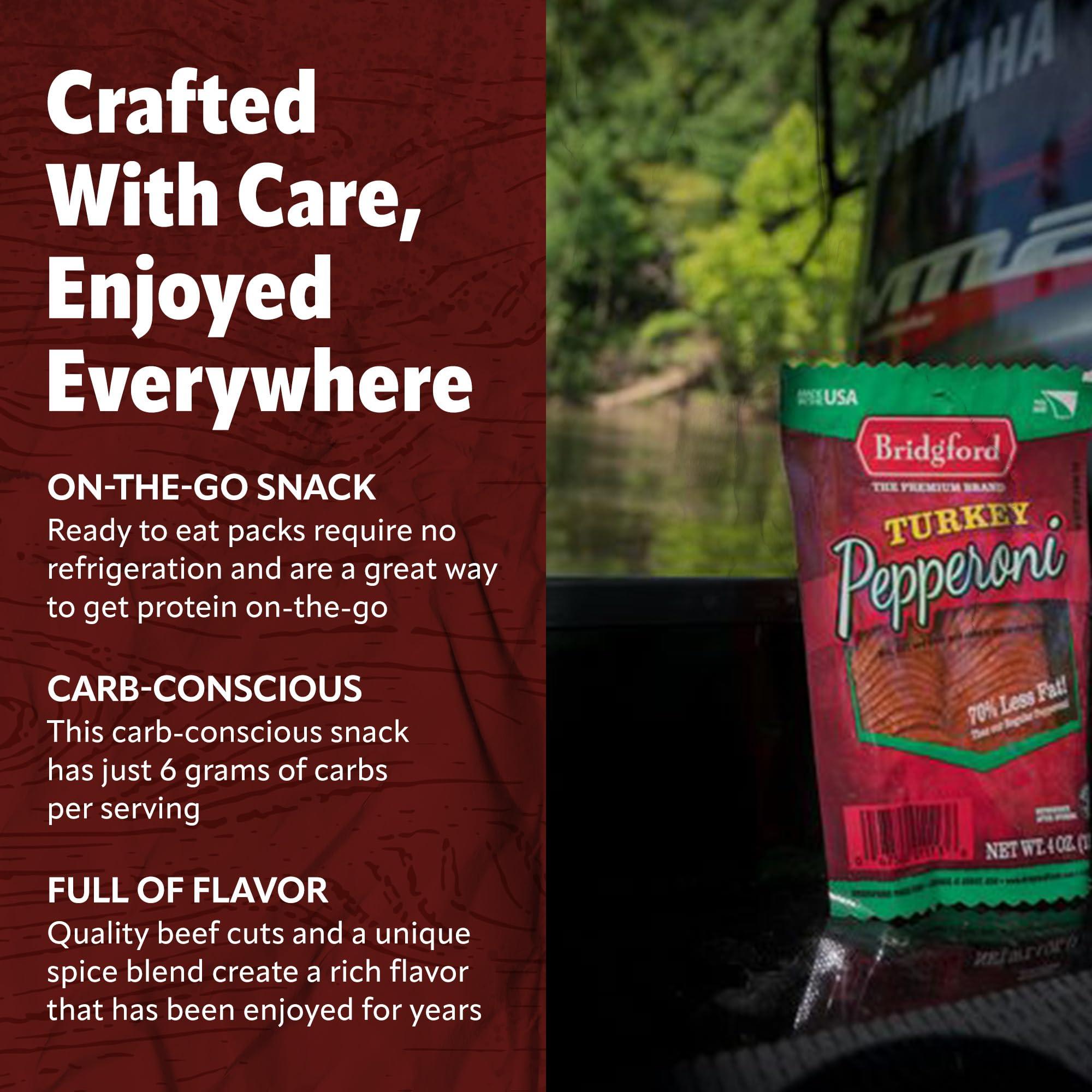 Bridgford Bridgford Sliced Pepperoni 5 oz Pack of 2 - Gluten-Free Pepperoni Slices for Pizza and Sandwiches - Zero Carb Sliced Pepperoni for Keto Diets - Ready-to-Eat Pepperoni Slices for On-the-Go Snacking