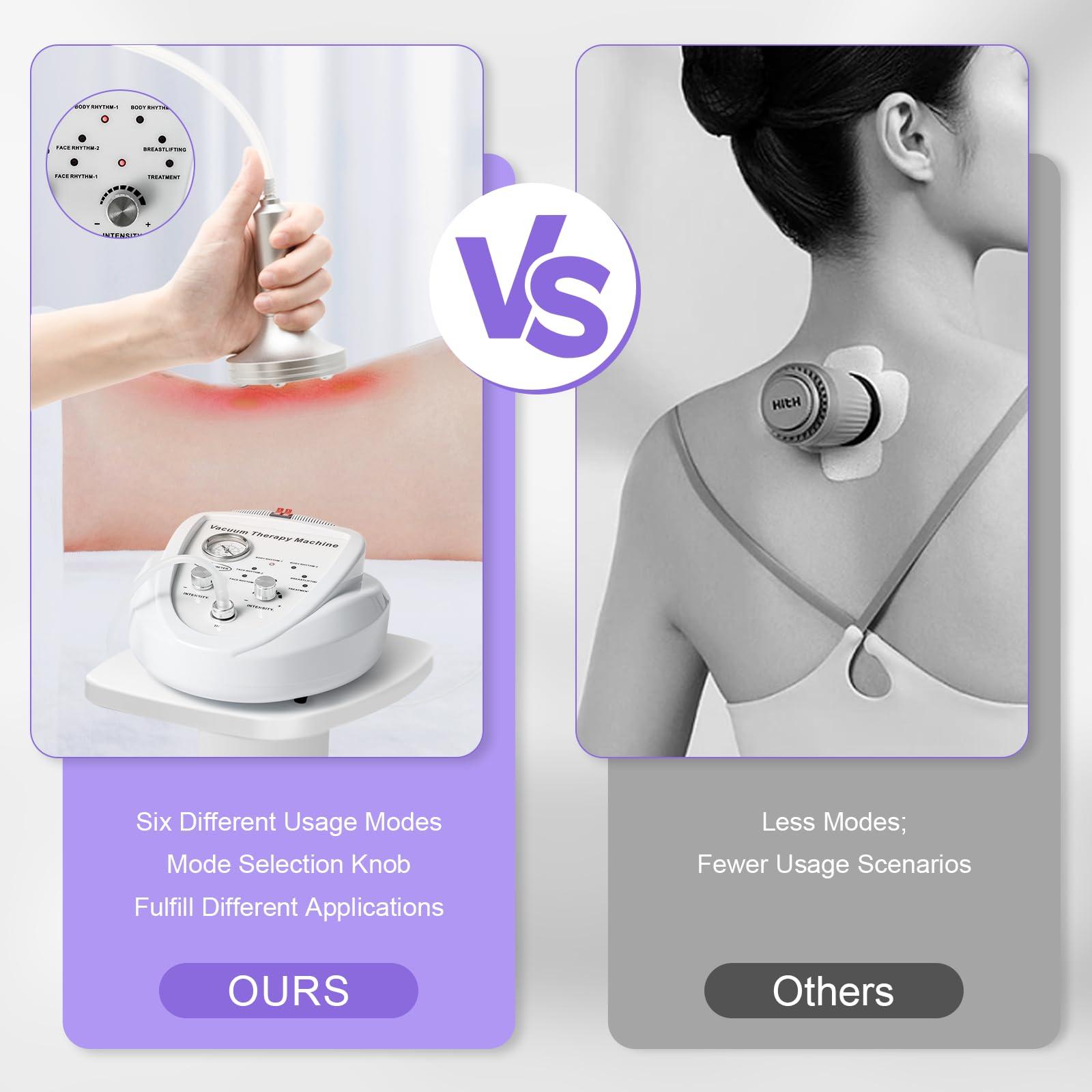 Knwigoe Knwigoe Vacuum Therapy Machine Multifunctional Back Message Machine Body Shape Massager Cupping Machine Set with 24pcs Vacuum Cups and 3 Pumps for Butt Lifting (Max Suction 70cmhg)