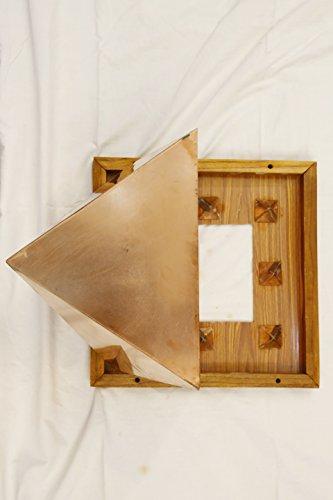 Wellness Goodies Giza 51 Degree 9" 100% Copper Meditation Pyramid | Handmade and Hand-Painted by Spiritual Masters | Great Magnetic and Pyramid Therapy Product