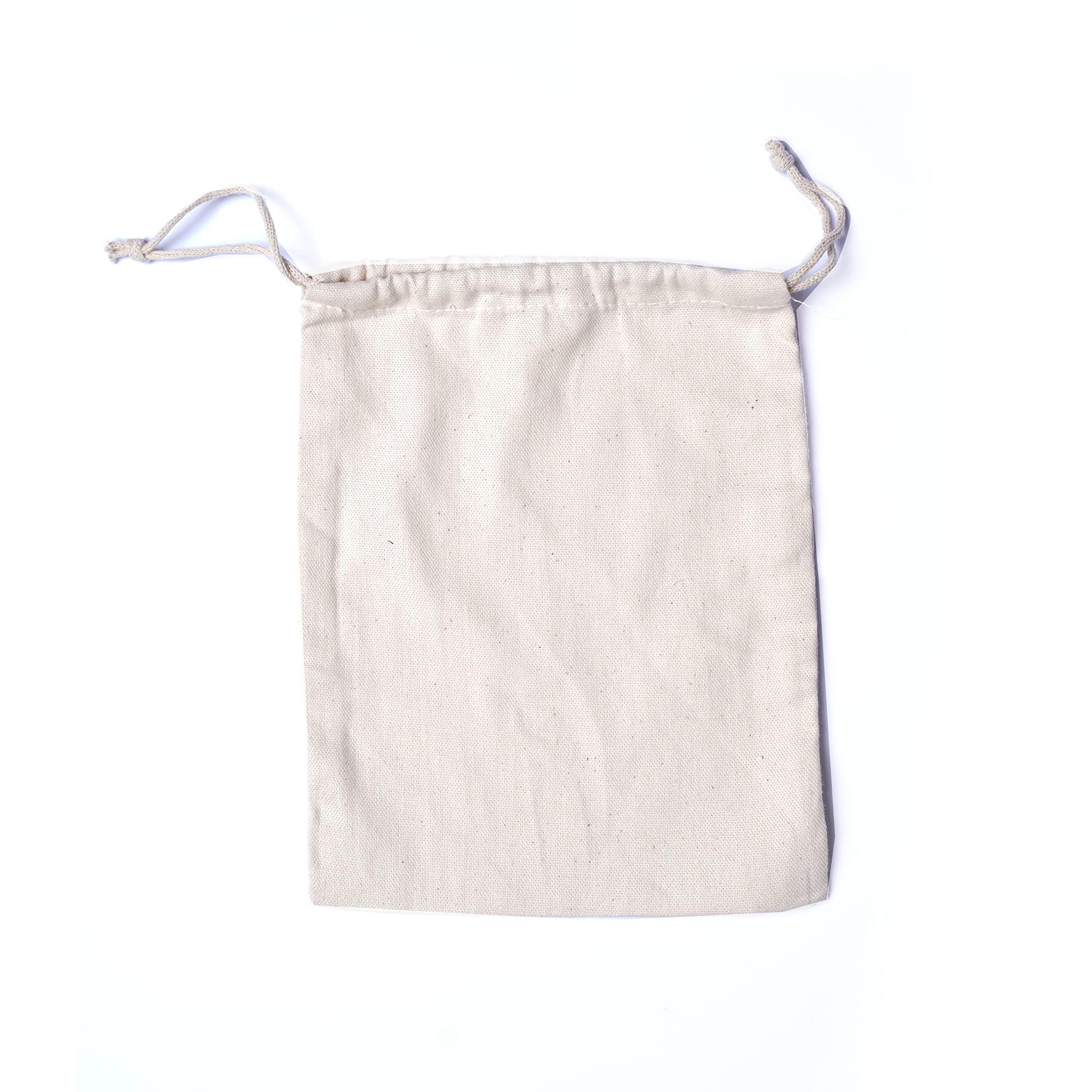 Custom bags 3"x5" DOUBLE DRAWSTRING COTTON MUSLIN BAGS-Set Of 25
