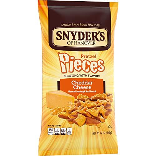 Meiji Snyder's of Hanover, Cheddar Cheese Pretzel Pieces, 12oz Bag (Pack of 3)