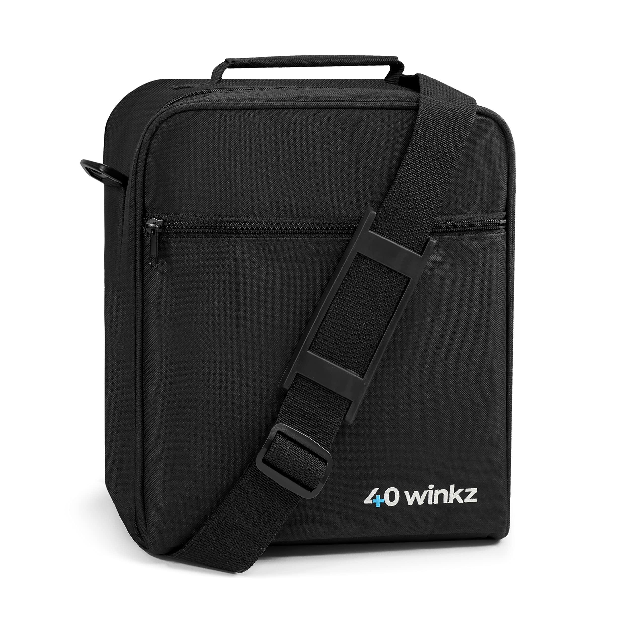 40Winkz 40Winkz USA CPAP Travel Bag, CPAP carry bag for various CPAPs compatible with, Airsense 10, Airsense 11, Dreamstation & more. Attaches to luggage & travel compliant (Black)