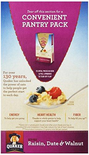 Quaker Quaker Instant Oatmeal Raisin, Date & Walnut, 1.3 Ounce Packs - 10 Count Boxes, 13 ounce (Pack of 12)