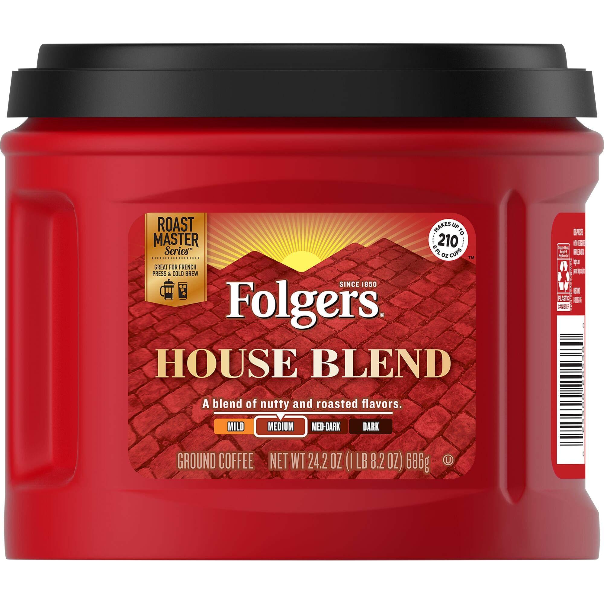 Folgers Folgers House Blend Medium Roast Ground Coffee, 24.2 Ounces