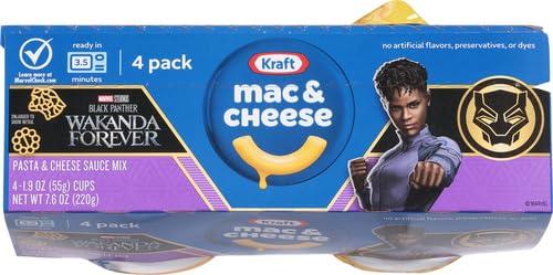 Kraft Mac & Cheese Kraft Mac & Cheese Cups Macaroni and Cheese Microwavable Dinner SpongeBob SquarePants, 4 ct Pack, 1.9 oz Cups (Pack of 2)