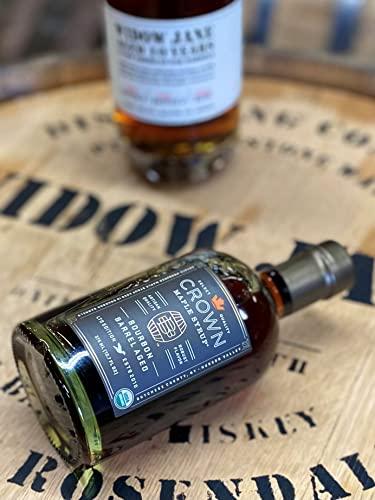 Crown Maple Crown Maple Bourbon Barrel Aged Organic Maple Syrup, Pancakes, Flavor Cocktails, Marinades and Sauces, 12.7 Fl Oz (Pack of 6)