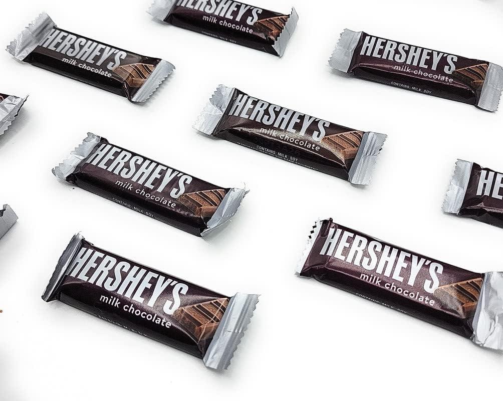 Sweet Savora HERSHEYS Milk Chocolate Snack Size Candy Bars in Bulk (3 Pound)