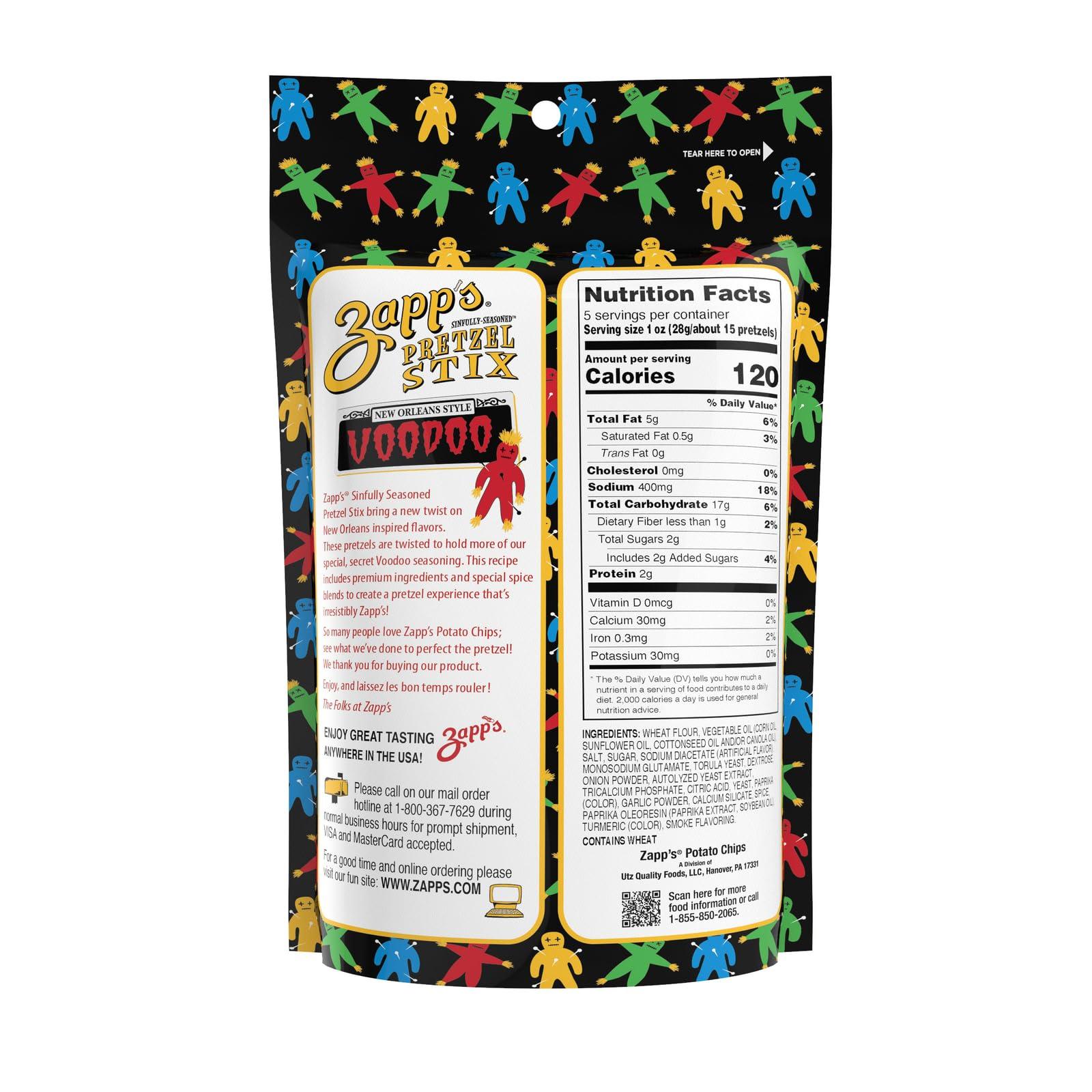 Golden Flake Zapps Voodoo Pretzel Stix pack of 8-5 oz bags