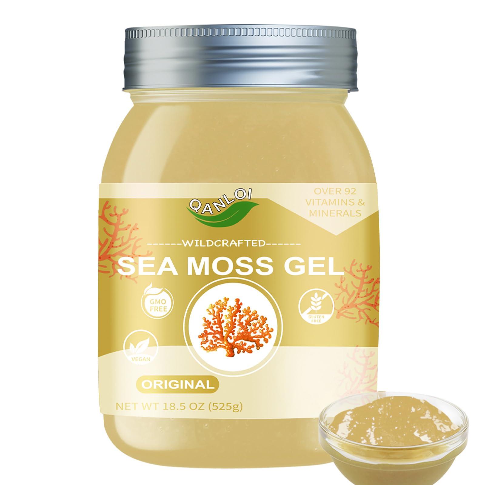 QANLOI Sea Moss Gel Organic Raw-Sea Moss Advanced Superfood-Organic Sea Moss Supplement-Gut Health-18.5OZ Natural Sea Moss GelOriginal
