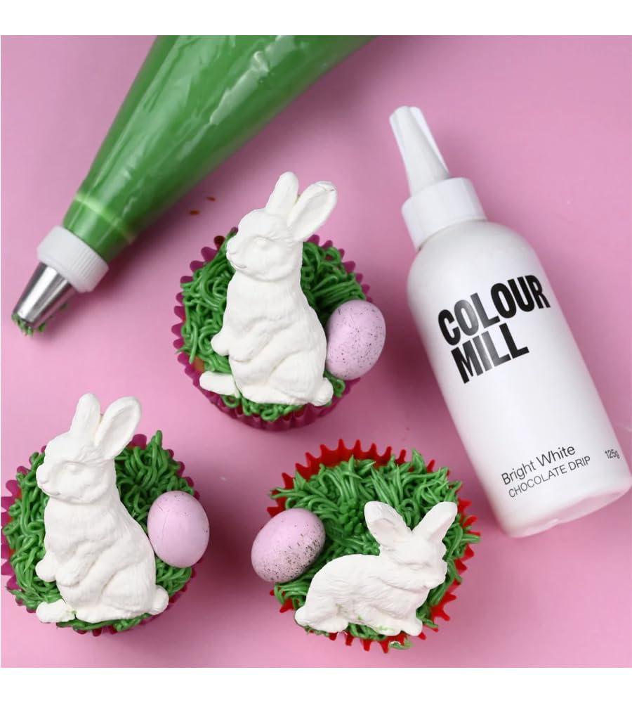 Colour Mill Colour Mill Chocolate Drip Easy-Melt Drizzle for Desserts, 125 Grams Bright White