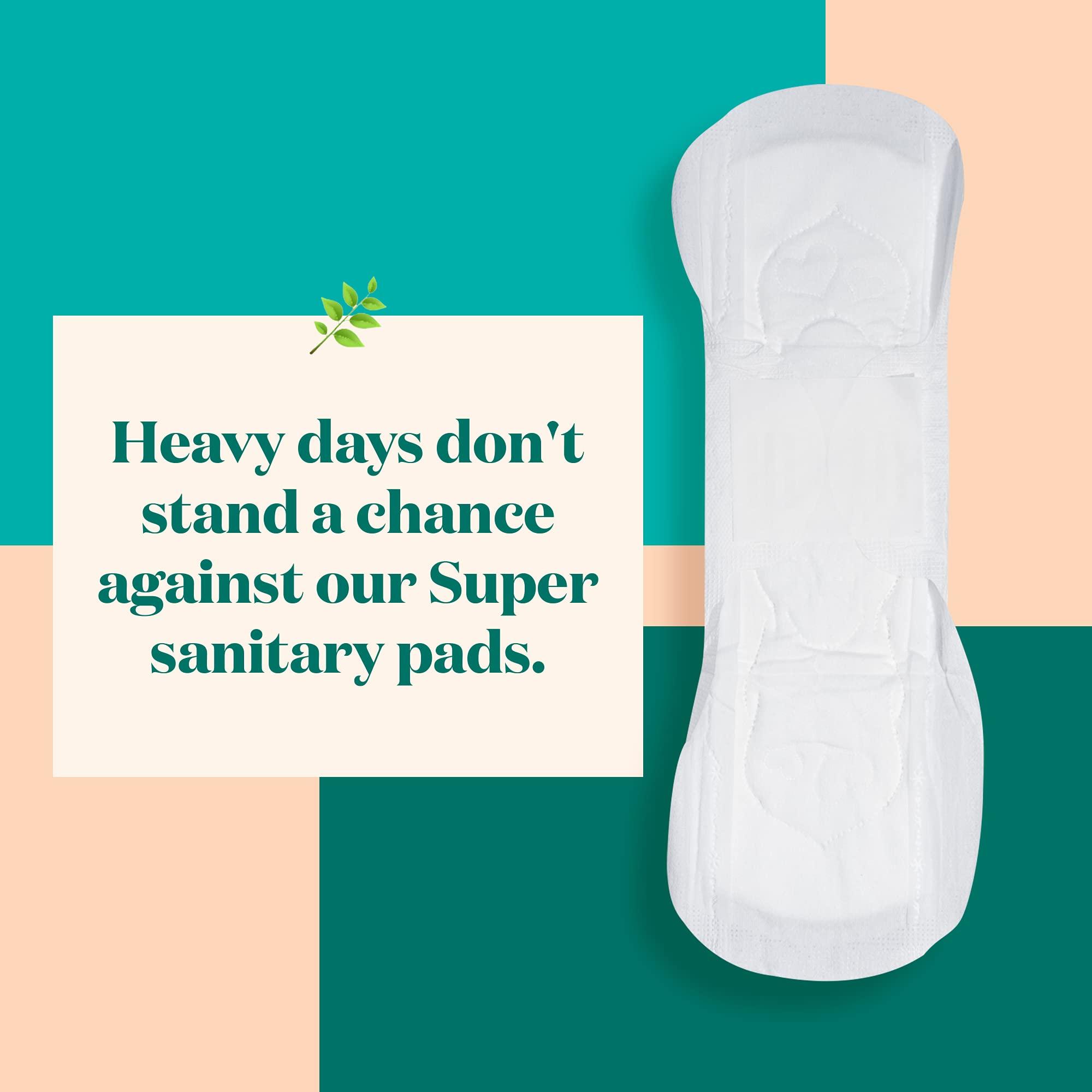 The Honey Pot The Honey Pot Company Clean Cotton Super Absorbency Pads, Herbal-Infused Pads with Wings, Plant-Derived Feminine & Menstrual Care  (Product) RED  16 ct.
