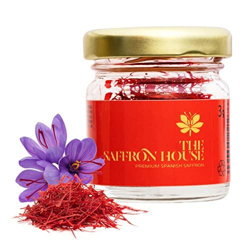 The Saffron House The Saffron House All Red All Natural Genuine Saffron Threads in glass jars - Premium Grade A Saffron (0.1 Ounces - 3 Grams)