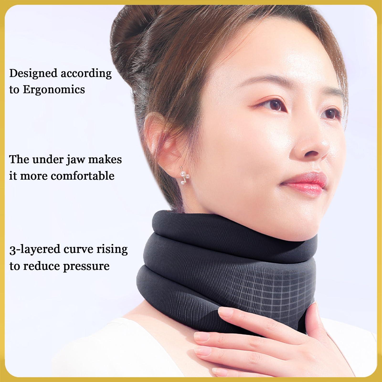 BPUO BPUO Cervicorrect Neck Brace Anti Snoring, Soft Cervical Collar for Neck Pain Sleeping, Neck Support for Sleep Apnea Adjustable, Cervi Correct Neck Brace for Posture Sitting Office