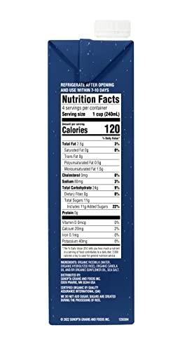 Dream Blends Rice Dream Organic Rice Milk Drink, Original Plain, Vegan Dairy Alternative, Lactose Free, Shelf Stable, 32oz (Pack of 12)