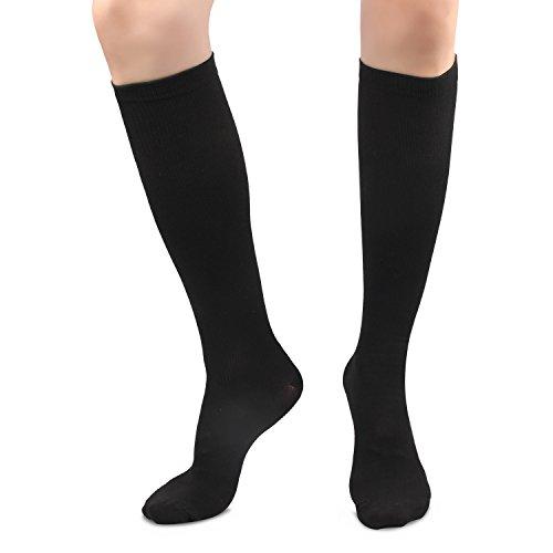 HARAVAL Compression Socks for Women Men 20-30mmHg Graduated Stockings Running Athletic 5Pairs