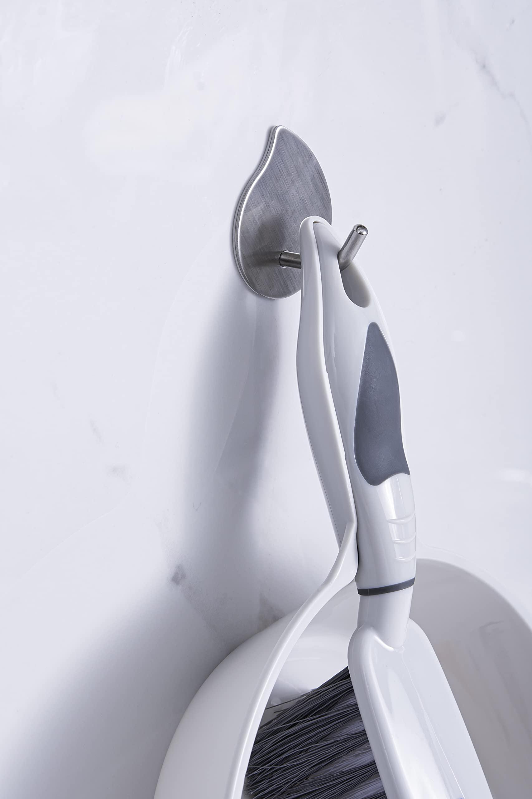 Superio Superio Brush and Dustpan Set, Rubber Edge for Easy Dirt Pickup, Durable Plastic Broom Set with Ergonomic Grip Handle, for Table, Countertop, Desk (1)