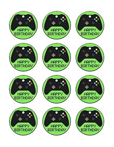 TNCT Gamer Design Edible Image Cupcake Toppers For 2 Inch Cupcakes Or Cookies!