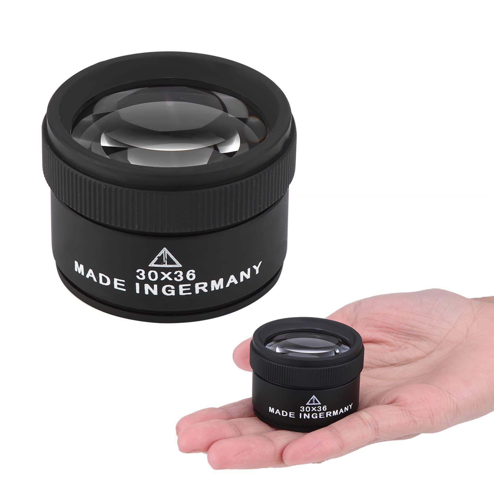 AMONIDA 30X Magnifying Lens Professional Jewelers Loupe Jewelry Loupe, Jewelers Eye Loupe, Jewelries Loupes Tool Jewelry Optical Magnifier Glasses, for/Stamps Jewelers for