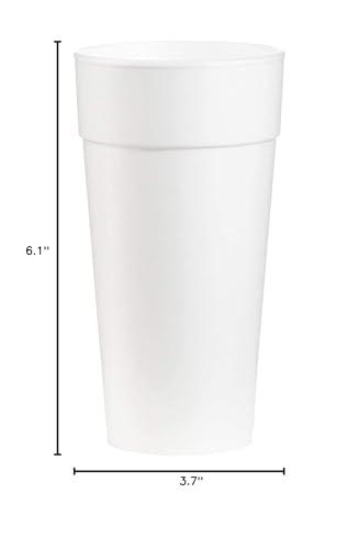 AMZ Empire AMZ Empire 24 Oz Foam Cups With Lids, Insulated Foam Disposable White Coffee Cup With Cover Lid, Pack of 40 Sets For Hot or Cold Drink, 40/Case