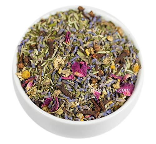 The Spice Hut Spirit Tea, Organic Loose Leaf Herbal - Chamomile, Lavendar, Rose, Cloves - Caffeine-Free | bulk 8oz, 80-100 cups | The Spice Hut, First Sip of Tea