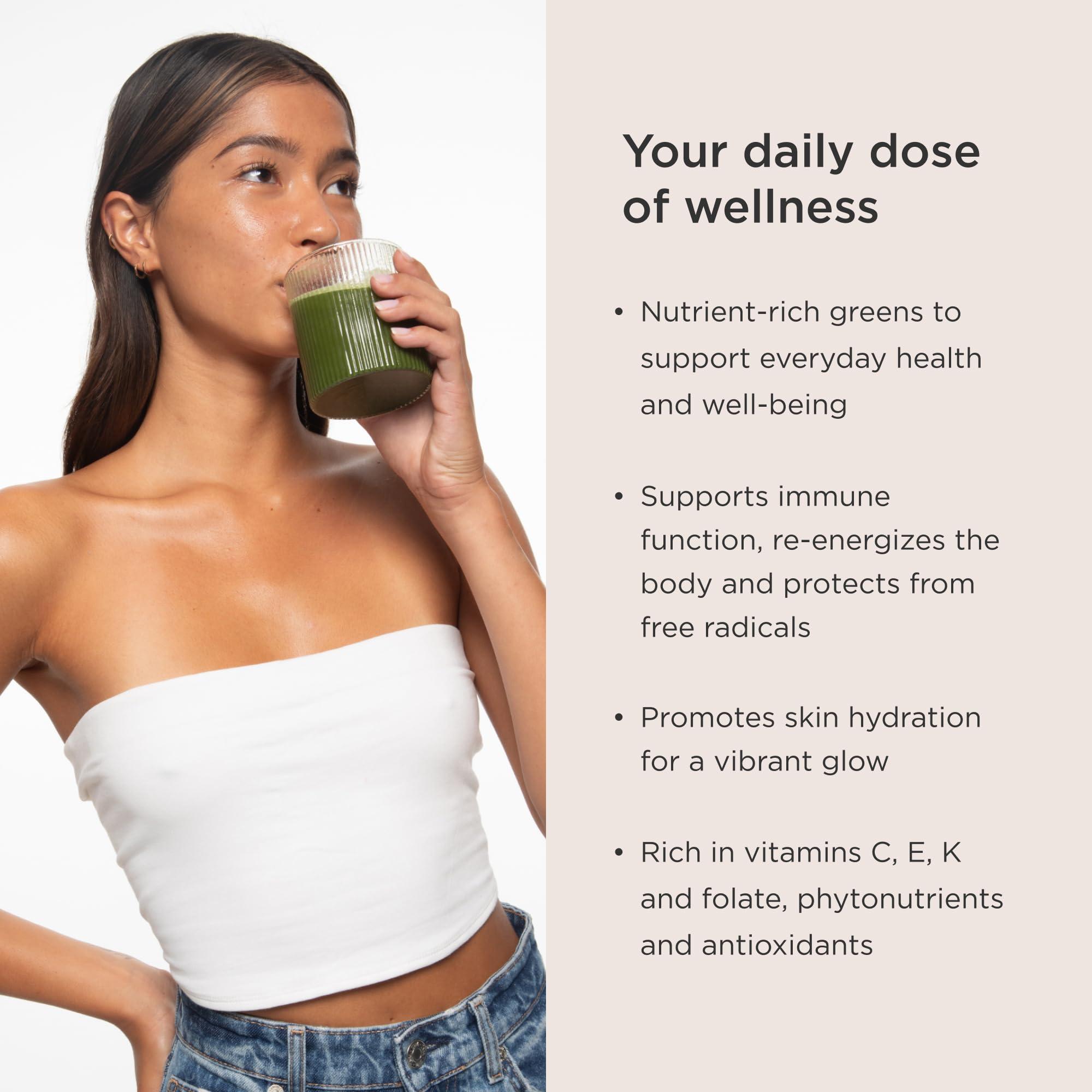 JSHealth JSHealth Super Greens Powder - Greens & Collagen Powder - Superfood Powder with Marine Collagen Peptides, Vitamins & Veggies, 30 Servings