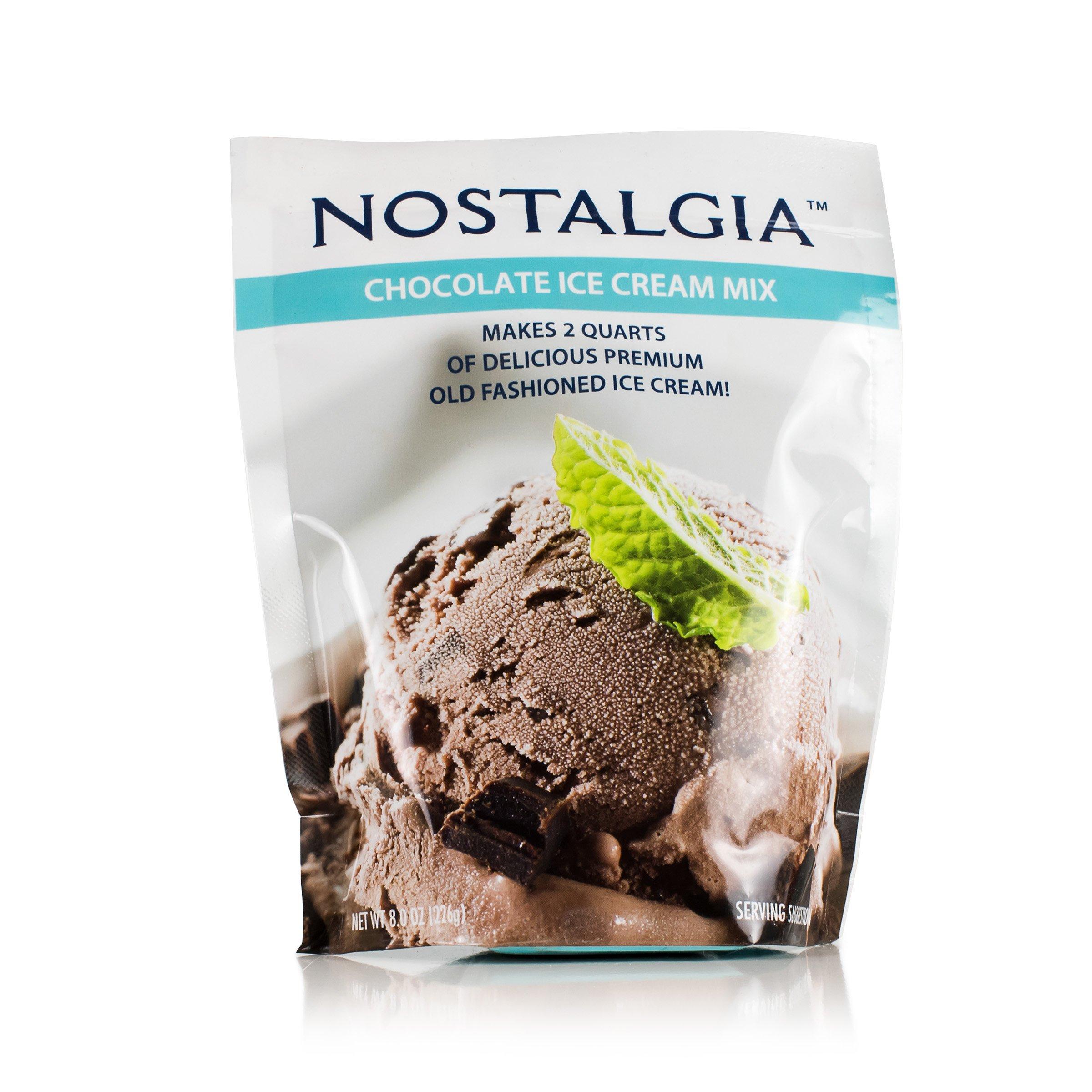 Nostalgia Nostalgia ICP825CHOC8PK Premium Chocolate Ice Cream Mix, 8 (8-Ounce) Packs, Makes 16 Quarts Total