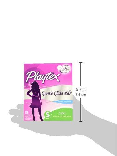 Playtex Playtex Gentle Glide Tampons with Triple Layer Protection, Super , Unscented - 18 Count (Pack of 2)