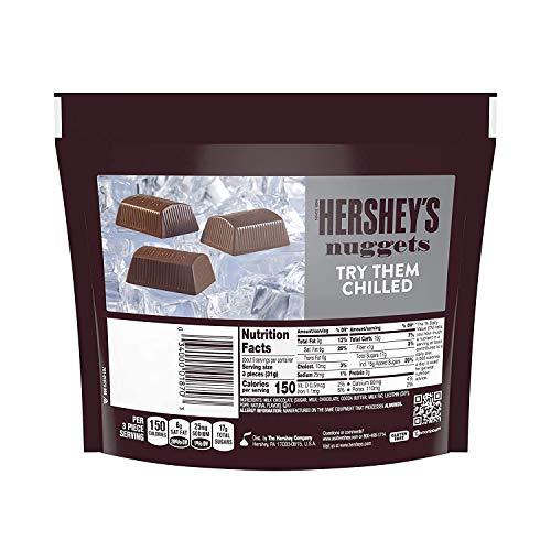 Hersheys Milk Chocolate, Hersheys Nuggets Milk Chocolate Candy, Individually Packed in a Share Size Pouch, Ideal Snacks to Satisfy Kids and Adults Sweet Tooth for 2 Packs of 10.2 Oz