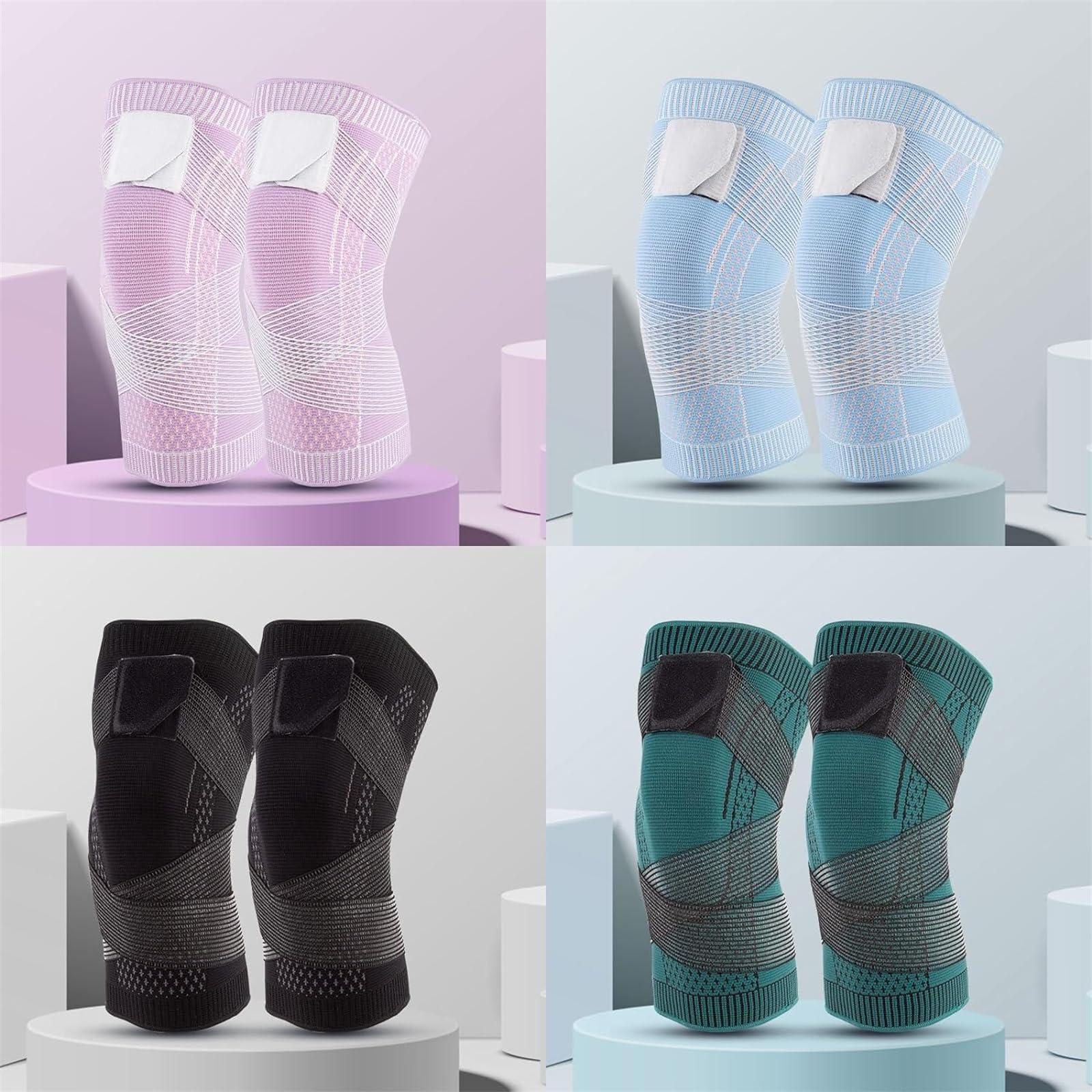 Vlrbfl Vlrbfl Converselyt Knee Compression Sleeve Knee Brace, Converselyt Compressa Knee Sleeve, Converse Lyte Knee Compression, Adjustable Knee Brace, Knee Brace for Men Women (Blue,Medium)