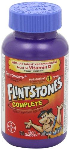 Flintstones Vitamins Flintstones Chewable Kids Vitamins, Complete Multivitamin for Kids and Toddlers with Iron, Calcium, Vitamin C, Vitamin D & more, 300ct (Pack of 2 150 Count Bottles)