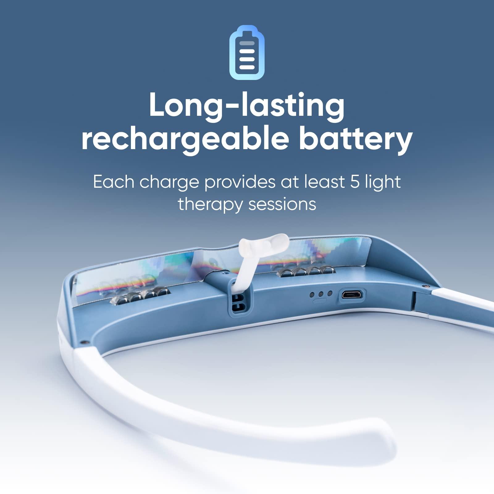 luminette Luminette 3 Light Therapy Glasses - Wearable Light Therapy Lamp - Blue Enriched White LED Sun Lamp - Natural Relief for Sleep Problems, Seasonal Mood Disorders and Jet lag - Portable Daylight Lamp