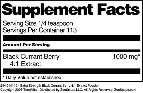 TerraVita Extra Strength Black Currant Berry 4:1 Extract Powder (4 oz, ZIN: 514115) - 2 Pack