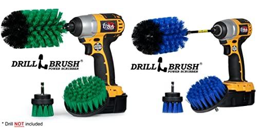 Drill Brush Power Scrubber by Useful Products 7 Piece Drillbrush Bundle - Kitchen Cleaning Brush Drill Attachments - Pool Cleaning Brush - Extension Attachment for Drill - Aquarium Cleaning - Oven Cleaner - Tile - Grout