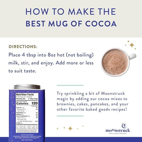 Moonstruck Chocolate Moonstruck Chocolate Dreamy Dark Chocolate Hot Chocolate Mix, 9.5oz (Pack of 1)